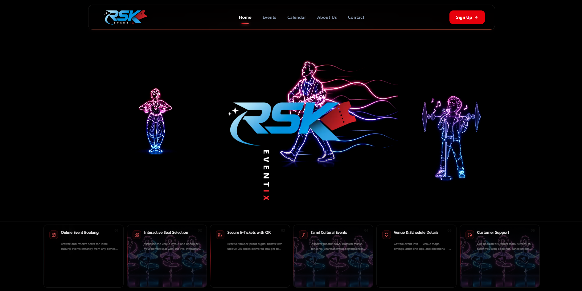 RSK Eventix ticket booking system preview