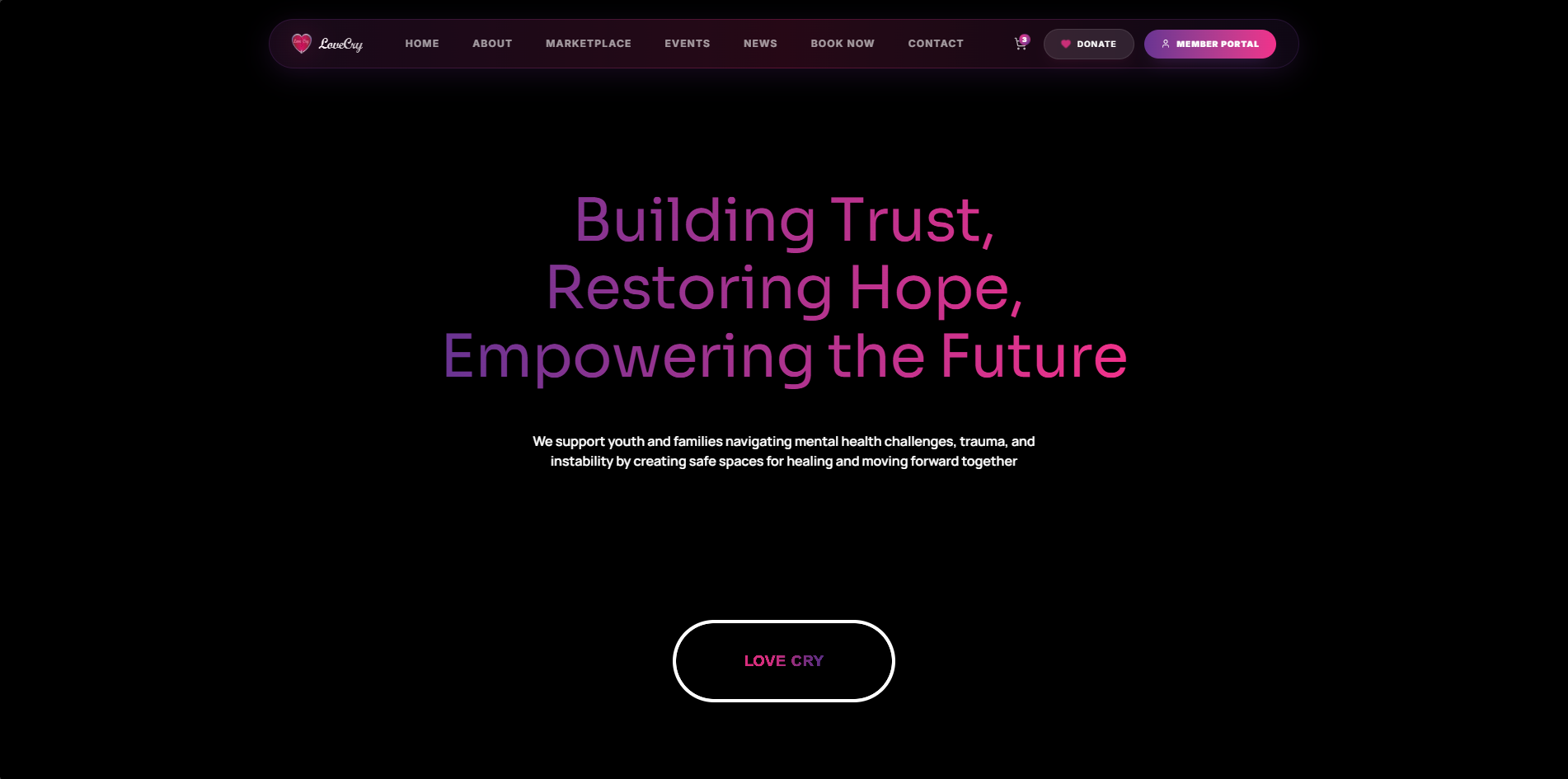 Love Cry NGO website preview
